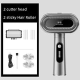 2400mAh Hairball Trimmer Lint Remover Spool Machine with LED Lighting Double Head Electric Lint Remover with Sticky Hair Roller