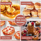 Multi Waffles Maker 16 Waffle Molds Nonstick Waffle Iron With Quick Heat-Up Nonstick Mini Waffles Maker