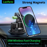 15W Fast Wireless Phone Charger Strong Magnet Universal Suction Mount Magnetic Car Smart Phone Holder