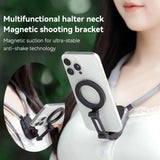 Silicone Neck Halter Mobile Phone Holder Anti-shake Vibration Reduction Neck Support Frame Metal for For IPhone/Huawei/Samsung
