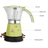 300ml/6 Cups 480W Electric Moka Pot Detachable Kitchen Stovetop Coffee Maker