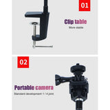 Gooseneck Camera Clamp Rotatable Adjustable Camera Stand Flexible Aluminium Webcam Bracket for Brio 4K C925e C922x