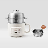 1.6L Electric Cooking Pot Multicooker Mini Hotpot Foldable Handle Rice Cooker Soup Baby Food Pot 600W Food Steamer 220V
