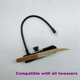 LED UV Light Eyelash Tweezer Fast Curing UV Lash Glue Handheld System for All Metal Material Nail Gel Lash Glue