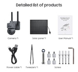 4G WIFI Solar Powered Wireless Trail Camera, Traps with Live View Alarm, Human Detection, PTZ Camera for Home Security Hunting
