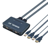 2 Ports USB 2.0 HDMI-compatible VGA DVI KVM Switch Keyboard Mouse Share Switcher Splitter Box with Remote Controller USB Cables