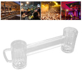 430ml Beer Mug Double Conjoined Beer Glass Drop Resistant Acrylic Beer Cup Bar KTV Beer Glass