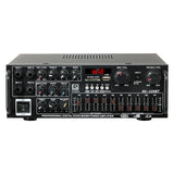 AV-326BT 2.0 Channel Professional Karaoke Amplifier 300W 12V/220V HIFI Amplifier With Display Screen 5-band Equalizer Adjustment