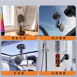 Magnetic Vacuum Suction Car Phone Holder - 360° Rotating, Electric Vacuum Cup Mount, Universal for Car Interior Filming