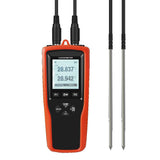 US Dual-Channel Digital Thermometer PT100/PT1000 Platinum Resistance ABS Plastic LCD for Industrial Use