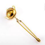 20pcs Stainless Steel Snap Ball Tea Strainers Long Handle Tea Infuser