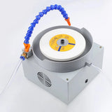 150MM Electric Surface Grinder - Speed Adjustable Wet/Dry Polishing Machine with White Alumina Wheel & Diamond Sanding Discs