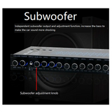 2X 9 Band Equalizer High Performance 9 Equalization Bands 12V DC For Boat RV Car Metal With CD AUX Input DSP Chip Output