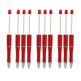 10 Pieces Bead Ballpoint Pens Cute Black Ink School Writing Supplies Beadable Pens for Drawing Office Teacher Students Classroom