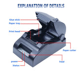 DC12V 2.6AThermal Receipt Printer Suitable for gold densitometer Paper width 58mm Printing speed 90mm/s