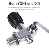 3500PSI High-Pressure Tank Valve – 3/4-14 NPSM York & DIN Scuba Diving Cylinder Regulator Adapter