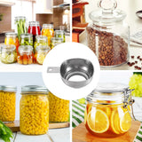 Stainless Steel Jam Funnel Large Opening Funnel Filling Aid Jam Funnel With Handle Protection For Jam Liquid Oil Beans In Jars