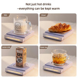50W Electric Mug Warmer Cup Heater with 4 Gear Temperature Control Hot Plate Coaster Heating for Milk Coffee Home Office 220V