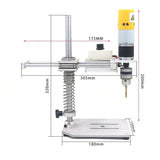 Mini Electric Tapping Machine Bench Top Threading Tool with Universal Arm 0-320 RPM Variable Speed M2-M6 Tapping Range