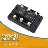 Waterproof Relay Module 12V 80A For Tarp Winch Motor Control- Reverse And Forward Function With 6 Studs Replaces ATP0110