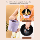 1.2L Non-Stick Electric Hot Pot 450W Rapid Cooker for Noodles Ramen Egg Pasta Soup Porridge Oatmeal Mini Kitchen Appliance