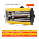 Ranlraka Car Body Shortwave Infrared Curing Lamp Paint Spray Booth Drying Lamp 1200W AC 110/220-240V Aluminium Steel