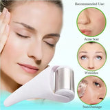 2025 New Style Metal Head Cooling Skin Anti Wrinkle Hand Held Skin Care Derma Roller Face Roller Ice Roller for Home Use