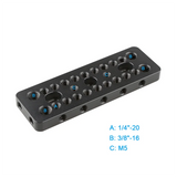 E-Easy To Use-Cheese Plate Top Plate Camera Easy Plate Baseplate With 1/4 Screw For Blackmagic Cinema Camera BMCC DSLR Camera Ca