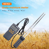 MD7822 Digital Grain Moisture Meter 2%-30% LCD Display Wheat Corn Rice Paddy Moisture Contains Humidity Tester Long Test Probe