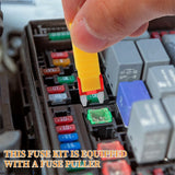 120pcs Mini Fuse Assortment Kit, Mini Blade Fuses for Truck, Auto, Automotive ,Truck(2A/3A/5A/7.5A/10A/15A/20A/25A/30A/35A)