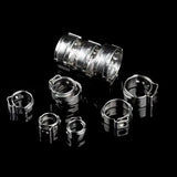 100pcs Stainless Steel Ear Hose Clamps+ 1pc Clamp Pliers, Worm Drive Hose Clips,Fuel & Water Pipe Clamps for Car Applications