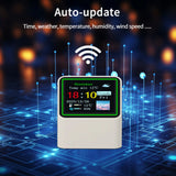 Small Portable Smart Wifi Weather Station Display Weather Temperature Humidity Time Alarm Clock Desktop Decoration