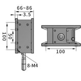 Model LZ125-2 - Z-axis manual lifting platform - double guide rail precision adjustment platform