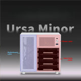 Ursa Minor 4-Bay Mini NAS Chassis for ITX Motherboard Network Storage Enclosure with SFX Power Supply