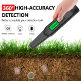 Professional Metal Detector with 360° Scan LCD Waterproof Portable Finder High Sensitivity Detector For Beach/Field Hunting