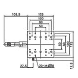 LX125-C high-precision optical positioning slide - manual X-axis linear translation stage
