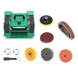 AC 220V Electric Belt Sander - Desktop Multi-Function Sharpening Polishing Grinding Machine, High-Power Dual-End Sanding Grinder