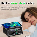 Multifunctional 8-Port PD 45W QC3.0 Fast Charger New Wireless Charging Station for iPad & Mobile Phone Fast Desktop Hub