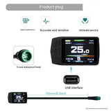 ABWG-Ebike Display for KT TF01U 24V 36V 48V Intelligent Colorful LCD Meter Waterproof Joint Electric Bicycle