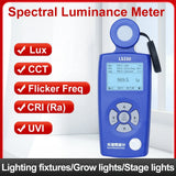 LS330 Digital Luminometer Light Lux Meter 0-1000000 Lx/Fc Spectral Illuminance Tester CRI Ra CCT SDCM UVI UV Equipment Testing