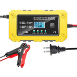 6A 12V Electric Motorcycles Charger Battery Maintainer Trickle Charger Smart Charger Car and Motorcycle Battery Charging Unit