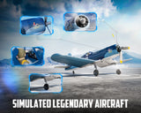 VOLANTEXRC Brushless 4CH RC Plane Corsair F4U 500mm 768-3 76803 2.4GHz Remote Control Airplane Fighter RTF with 6-Axis Gyro