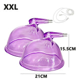 2pcs Vacuum Suction Cup Butt Chest Enlargement Pump Colombian Gluteal Enhancement Cupping Therapy Machine with Y Shaped Hose