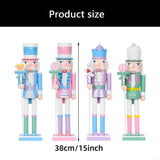 New Christmas Decorations Nutcrackers Ornament,Wooden Nutcrackers Figures Gift