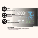 Digital Alarm Clock Weather Station LED Temperature Humidity Weather Forecast Snooze Table Clock With Time Projection 2025 New