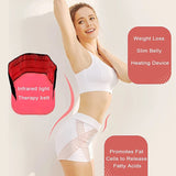 Red Light Therapy Belt for Weight Loss & Pain Relief - Infrared Lipo Wrap with 660nm & 850nm Wavelengths, Wearable Waist Massage