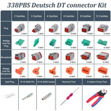 676Pcs Dt Deutsch Connector Kit - 2 3 4 6 8 12 Pin Connectors, Crimping Tool, Removal Tool, Car Electrical Connector