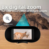 Ponbos 4K UHD Tactical Binocular Telescope Camera 600M Infrared Night Vision Binoculars for Hunting Camping 40MP 8X Digital Zoom