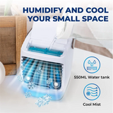 For Indoor And Outdoor Use Portable Evaporative Air Cooler-USB-Rechargeable Mini Swamp Cooler With Humidifier
