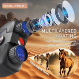 VRNV331 Naked Eye 3D VR Digital Tactical Telescope Camera 4K UHD Infrared Night Vision Binoculars for Hunting with Compass